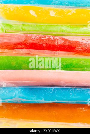 Frozen Ice Pop Popsicle Isolated on a White Background Stock Photo