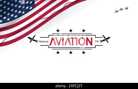 Soar into the Skies A Tribute to National Aviation Day Stock Vector