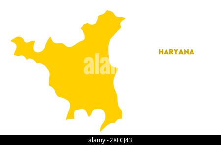 Haryana vector map1, State of India, Republic of India, government, Political map, modern map, Indian flag, vector illustration Stock Vector