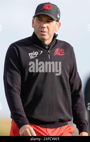 2nd July 2024; West Lancashire Golf Club, Blundellsands, Liverpool, England; Final Qualifying for The Open Golf tournament; Sergio Garcia before his round. Stock Photo