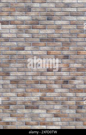 Brown and Gray Brick Wall Background, Vertical Shot Stock Photo