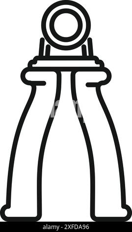 Icon of a wrist exerciser, perfect for fitness enthusiasts looking to improve their grip strength and forearm muscle definition Stock Vector