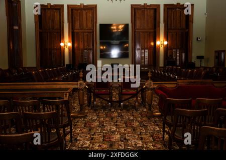 Legislative Assembly in downtown Fredericton, New Brunswick, Canada Stock Photo