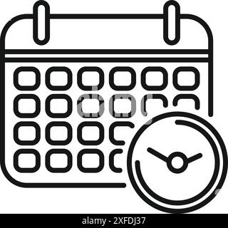 Clock is reminding you of the importance of time management for scheduling appointments and events Stock Vector