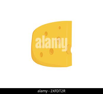Piece sliced Cheese with holes vector illustration Stock Vector Image ...