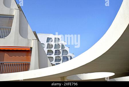 France, Herault, La Grande Motte, the city is classified as a national heritage site for its architecture created by the architect Jean Balladur Stock Photo