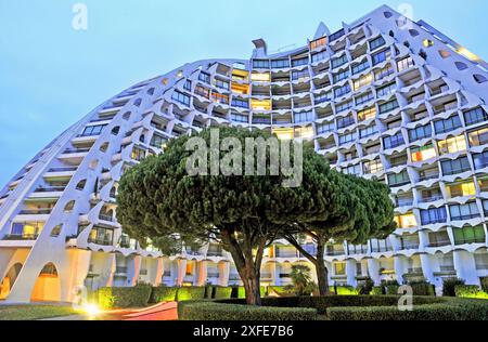 France, Herault, La Grande Motte, the city is classified as a national heritage site for its architecture created by the architect Jean Balladur Stock Photo