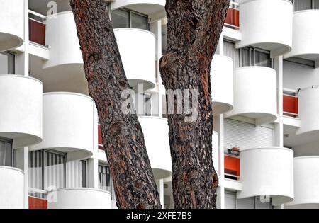 France, Herault, La Grande Motte, the city is classified as a national heritage site for its architecture created by the architect Jean Balladur Stock Photo