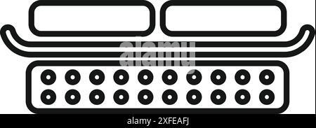 Black and white icon of a bobsleigh speeding down an icy track Stock Vector