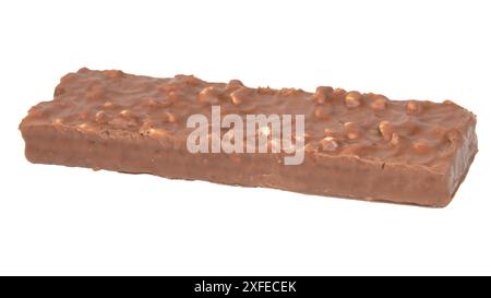 chocolate waffle bar isolated on white background Stock Photo
