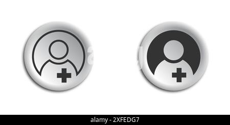 Doctor person icon. Simple medic symbol. Flat vector illustration Stock Vector