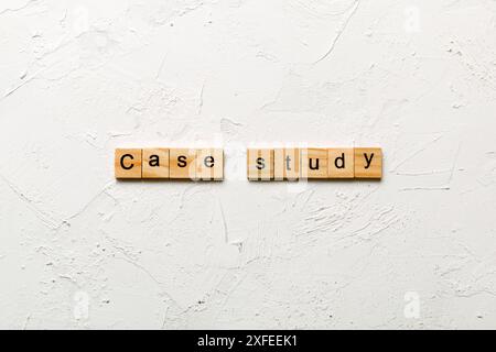 case study word written on wood block. case study text on table, concept. Stock Photo