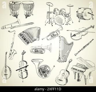 musical instruments Stock Vector