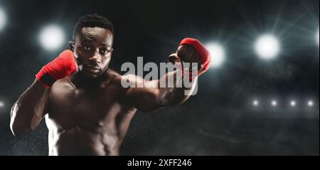 Boxer Training in the Ring Stock Photo