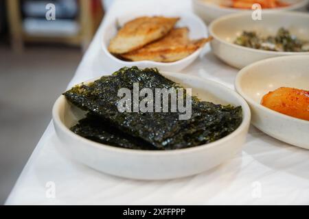 Laver is a traditional Korean food ingredient and is popular around the world Stock Photo