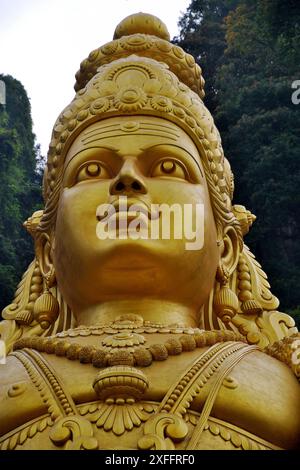 Partial view of the Murugan Statue at Batu Caves in Selangor, Malaysia Stock Photo