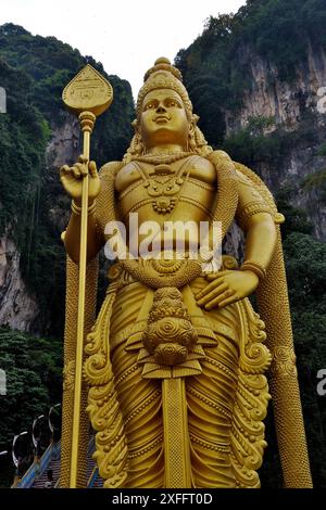 Partial view of the Murugan Statue at Batu Caves in Selangor, Malaysia Stock Photo