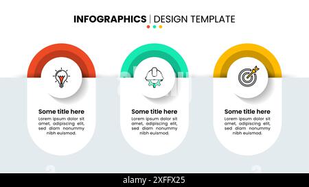 Infographic template with icons and 3 options or steps. Can be used for workflow layout, diagram, banner, webdesign. Vector illustration Stock Vector