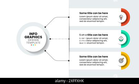 Infographic template with icons and 3 options or steps. Can be used for workflow layout, diagram, banner, webdesign. Vector illustration Stock Vector