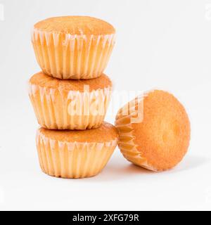 Fresh tasty muffin  Cake isolated,Closeup of a cupcakes on a white background. Stock Photo