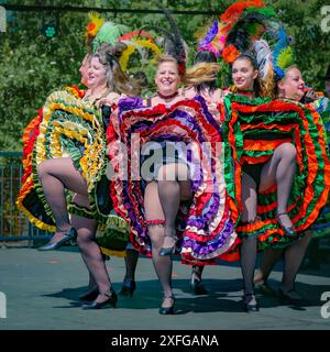 Golden Spike Can Can Dancers, Golden Spike Days, Port Moody, British Columbia*, Canada Stock Photo