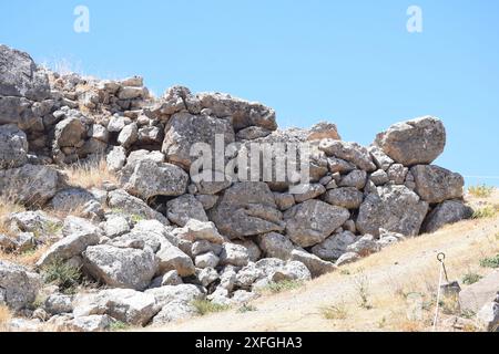 Ancient Copper age citadels in Argolis, Peloponnese, Greece Stock Photo