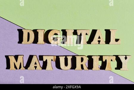 Digital Maturity, the ability of an organisation to respond to development and shifting trends of technology Stock Photo