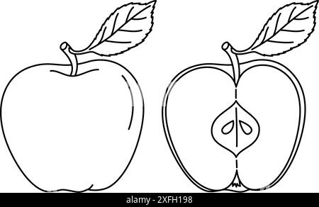 Apple黒1 Apple白2 whole-and-half-apple-with-a-