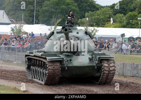 An American Army M103A2 tank driving around the arena at Bovington Tank Museum during Tankfest 2024 Stock Photo