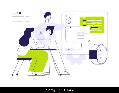 Wearable app development abstract concept vector illustration Stock ...