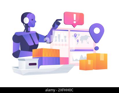 Disruption Forecasting with AI abstract concept vector illustration ...