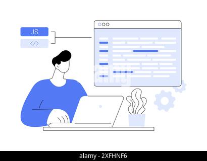 JavaScript abstract concept vector illustration Stock Vector Image ...