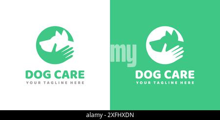 dog care clinic logo is a visual representation of providing care for your beloved pet Stock Vector