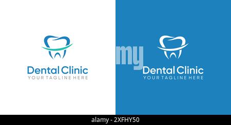 dental clinic logo template, Logo for dental health, dentist and dental care Stock Vector