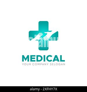medical logo design vector symbol cross Stock Vector