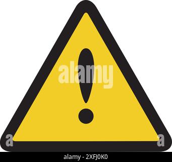 Triangle exclamation icon vector. ideal illustration for scenes about caution and warning. Stock Vector