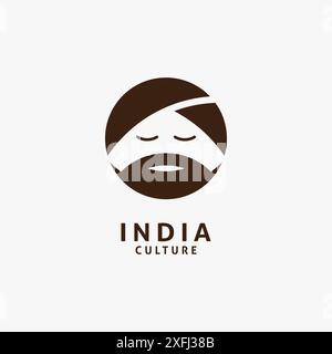 Man in turban for indian culture logo design Stock Vector Image & Art ...
