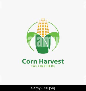 Corn farm logo design Stock Vector