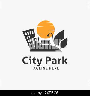 City park logo design Stock Vector