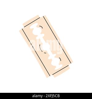 Razor blade icon vector drawn in hand drawn style. Stock Vector