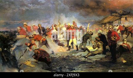 The Defence of Rorke's Drift by Lady Butler (1880) Stock Photo