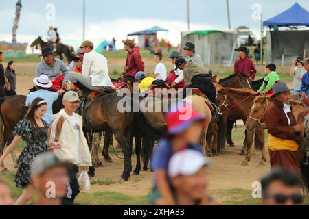 Ulaanbaatar, Mongolia, 5th Aug, 2023. Danshig Naadam Khuree Tsam festival. Credit: L.Enkh-Orgil. Stock Photo