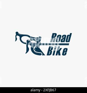 Road bike bicycle logo design Stock Vector