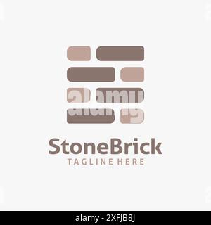 Letter S for stone logo design Stock Vector