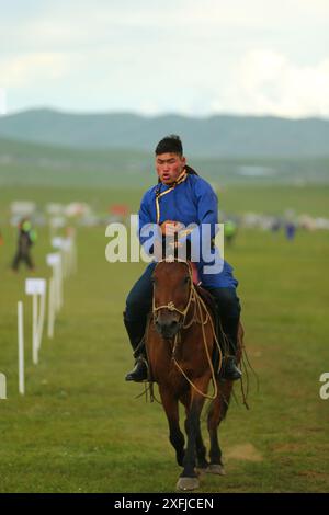 Ulaanbaatar, Mongolia, 5th Aug, 2023. Danshig Naadam Khuree Tsam festival. Credit: L.Enkh-Orgil. Stock Photo