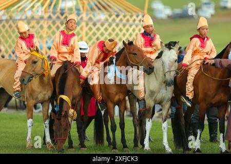 Ulaanbaatar, Mongolia, 5th Aug, 2023. Danshig Naadam Khuree Tsam festival. Credit: L.Enkh-Orgil. Stock Photo