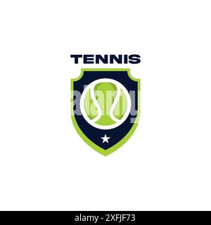 Tennis Ball Logo vector icon. Tennis Club Logo Design Stock Vector