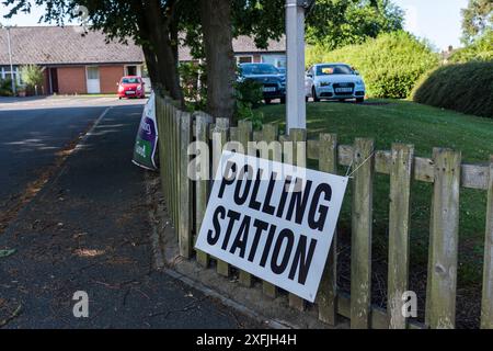 Stockton on Tees, UK. 4th July 2024. The Polling Stations are open as voting begins for the 2024 General Election. Polling station at Rosedale Nursing Home.  David Dixon / Alamy Stock Photo