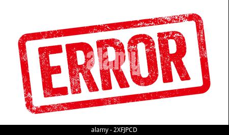 Red stamp on a white background - Error Stock Photo