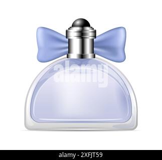 Perfume Bottle on white background, realistic vector illustration close-up Stock Vector